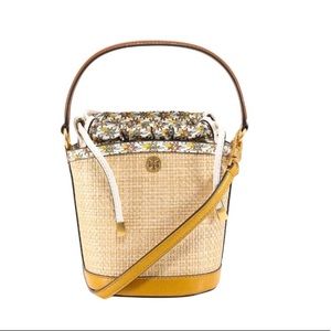 Robinson straw mini bucket bag
